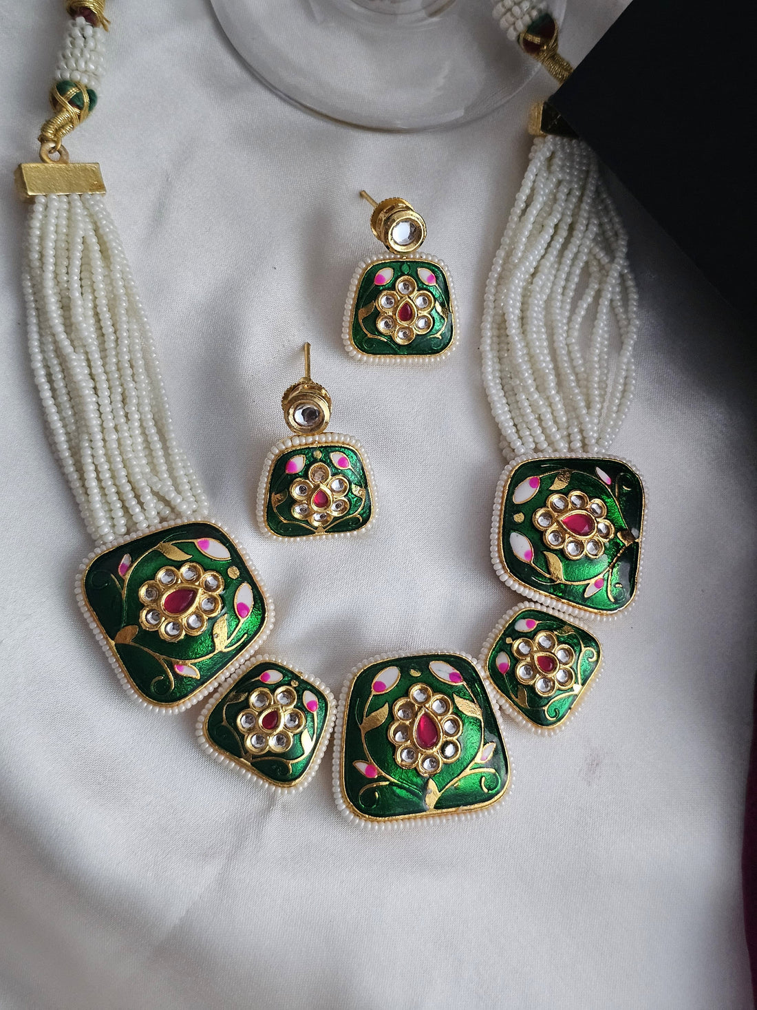 Emerald Enamel Meenakari Set