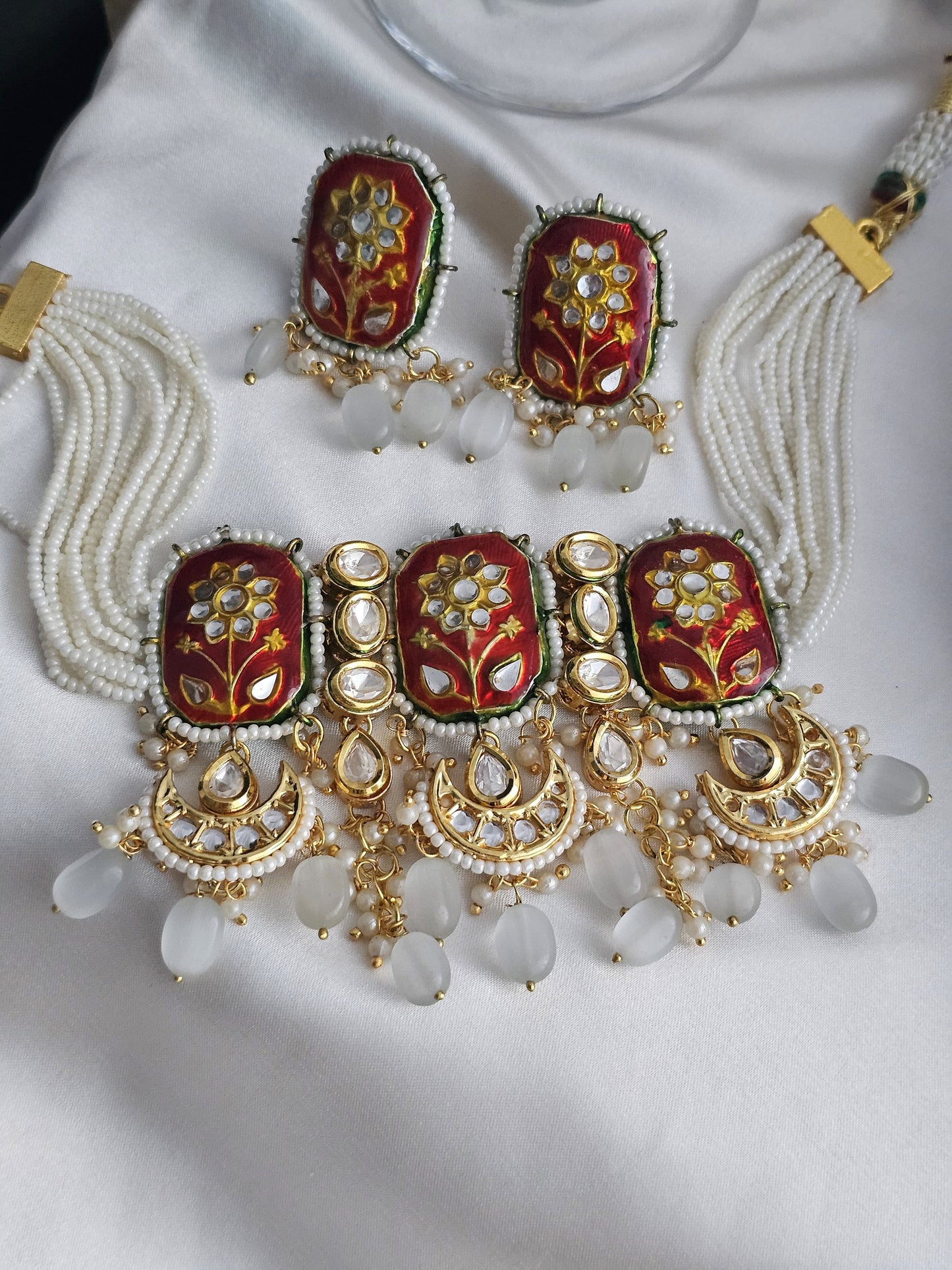 Scarlet Radiance Meenakari Set