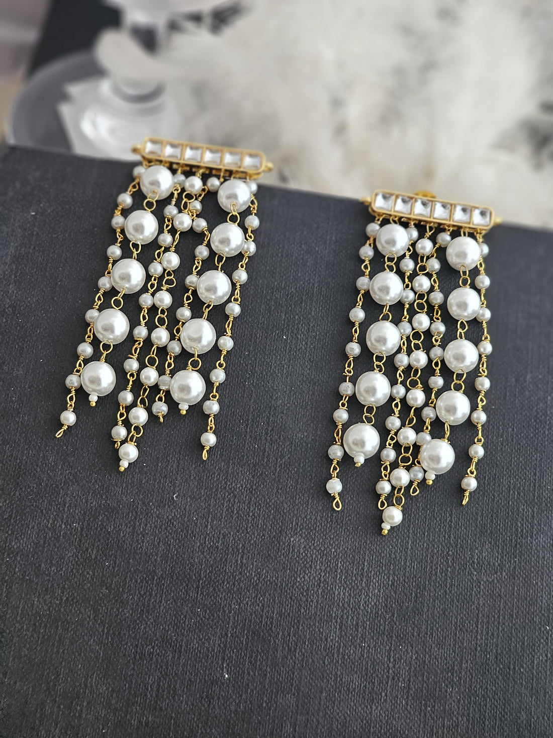 Dewdrop Pearl Dangle Earrings