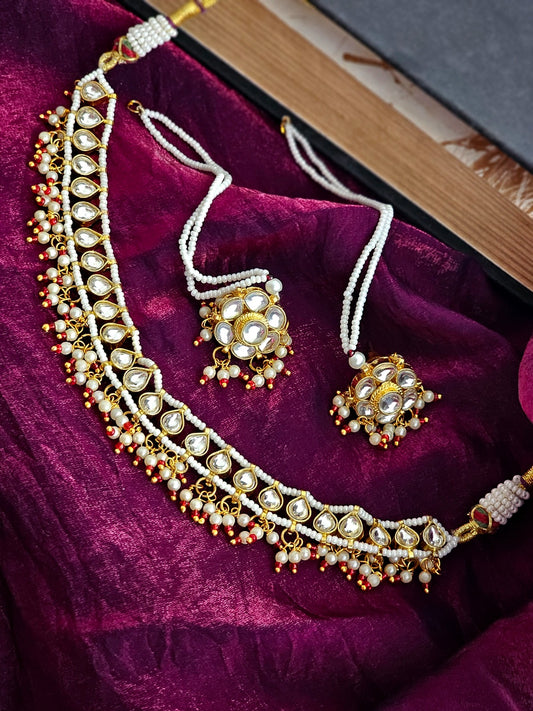 Pearl Radiance Kundan Necklace Set