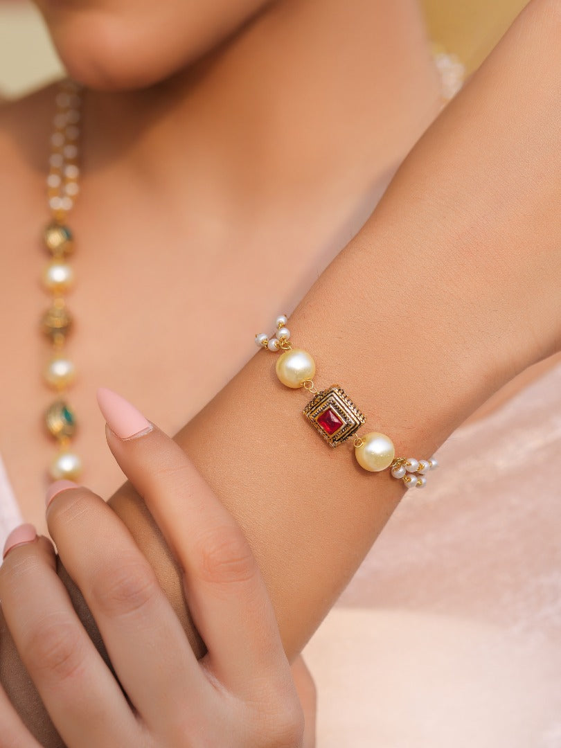 Celestia Multicolor Quartz Pearl Mala Set