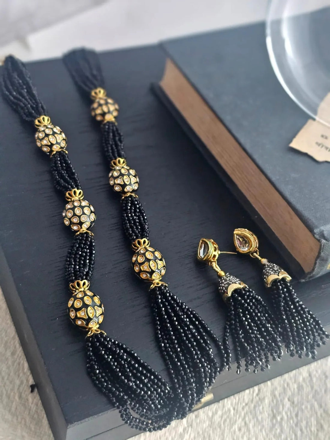 Midnight Grace Beaded Necklace Set