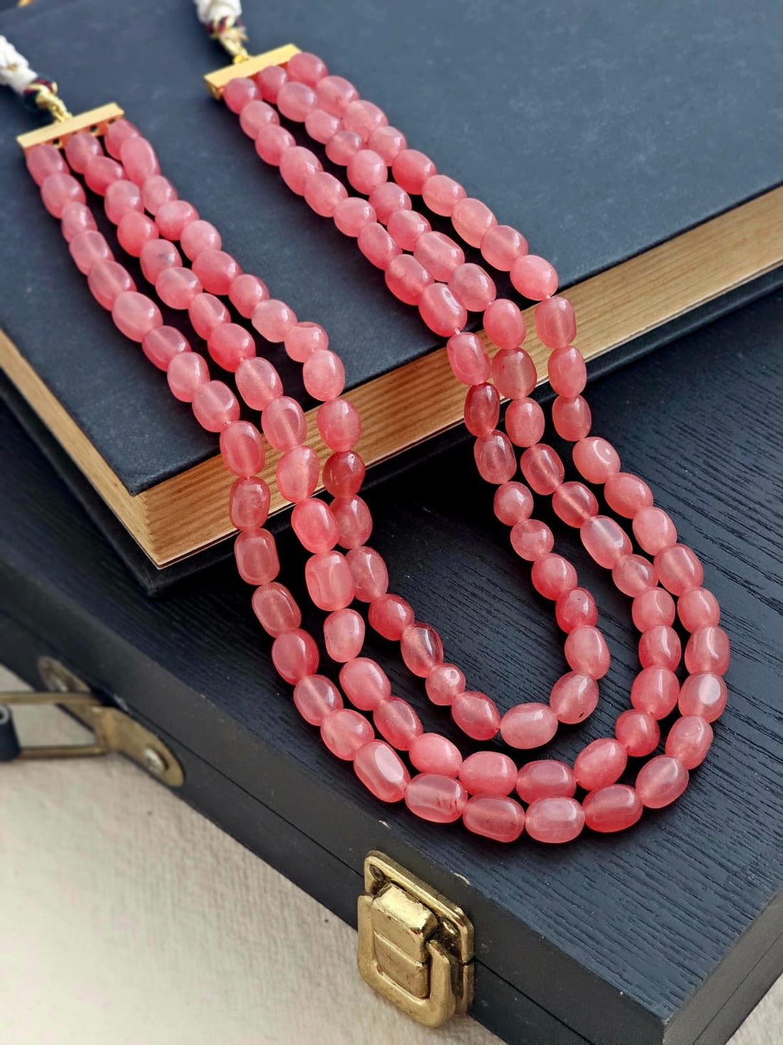 Blush Blossom Luxe Pink Quartz Stone Necklace