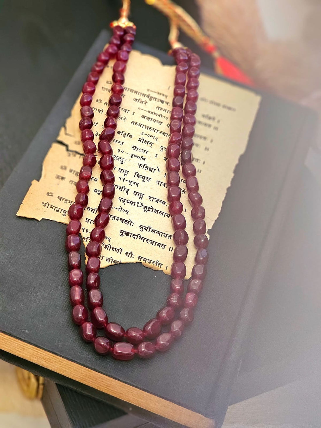Selina Ruby Bead Necklace