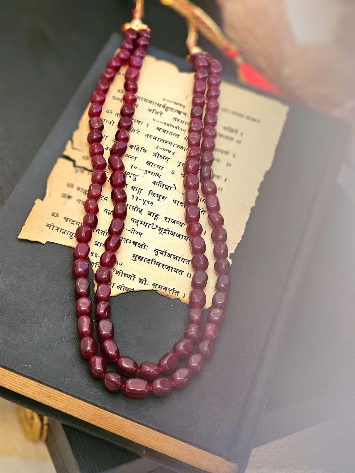 Selina Ruby Bead Necklace