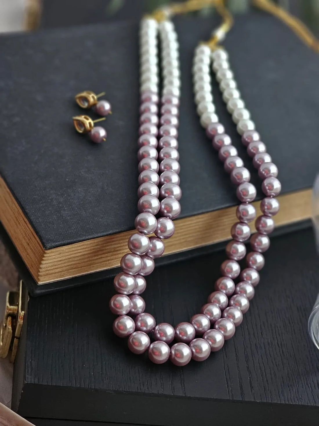 Alara Ombre Dual-Tone Pearl Delight Necklace Set