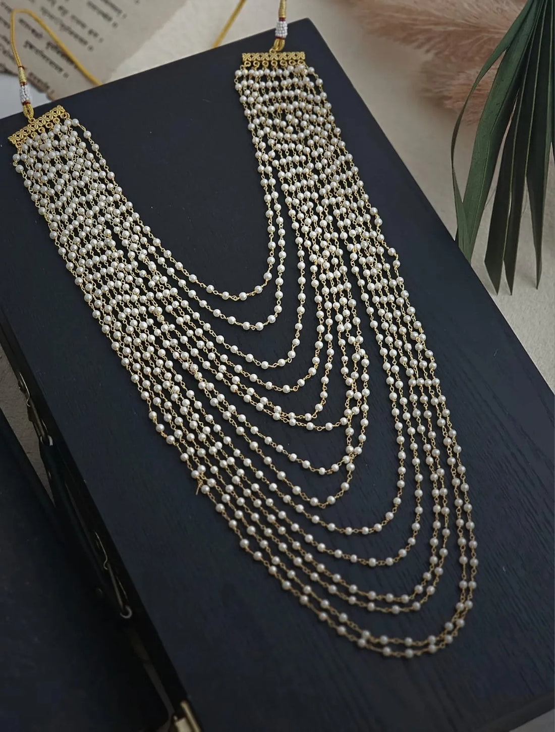 Riva Ethereal Multi-Layered Pearl Statement Necklace