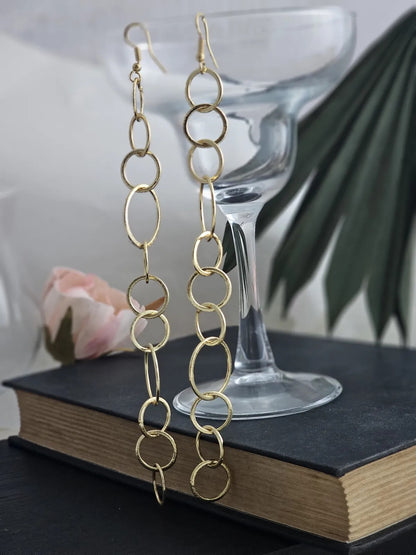 Seraphina Handcrafted Link Earrings With Anti-Tarnish Finish