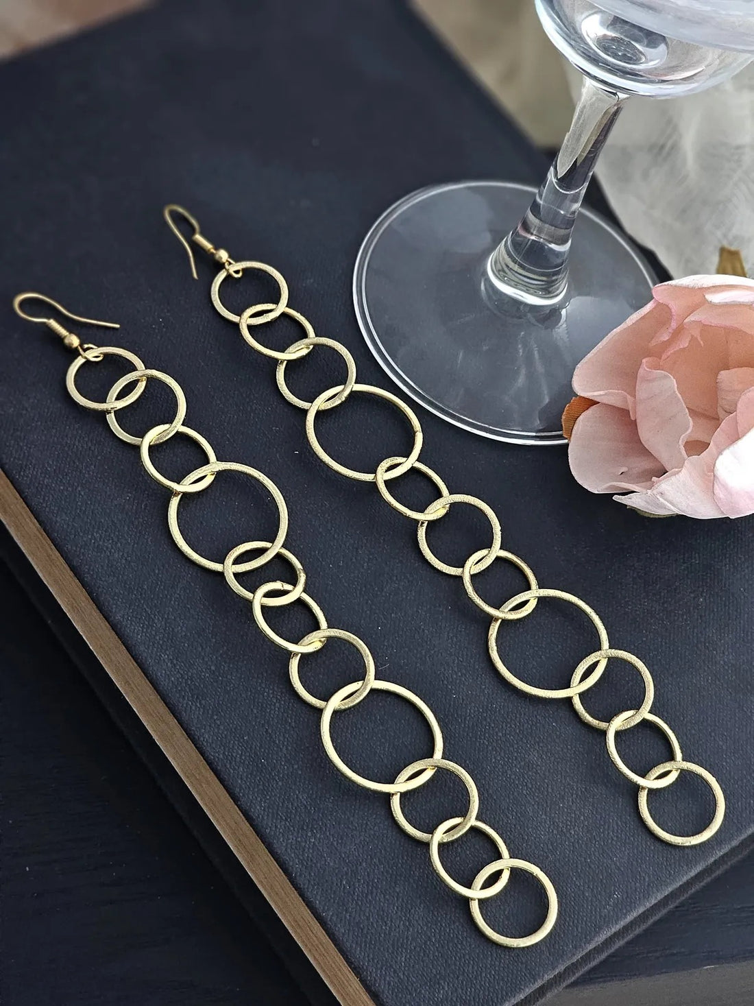 Seraphina Handcrafted Link Earrings With Anti-Tarnish Finish