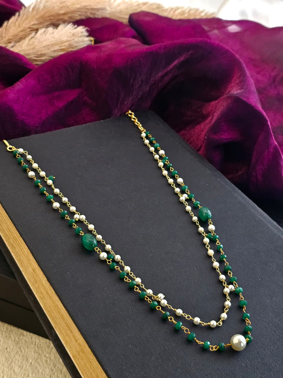Emerald Mist Onyx Necklace