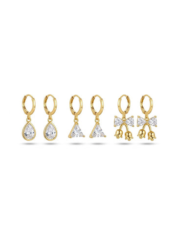 Velora Glam Trio Earrings