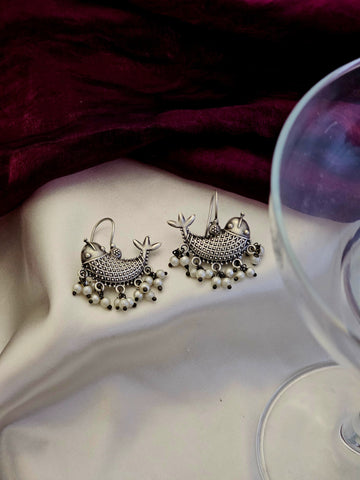 Silver Fish Hook Earrings