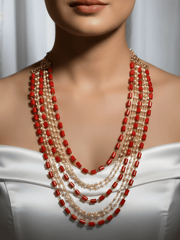 Ruby Charm Layered Necklace