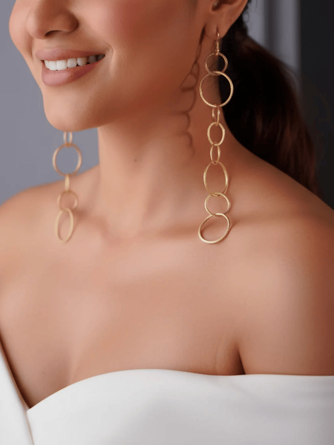 Seraphina Handcrafted Link Earrings With Anti-Tarnish Finish