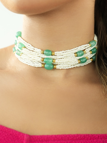 Pearl Meadow Choker  Necklace
