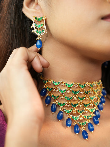 The Azure Bloom Necklace Set