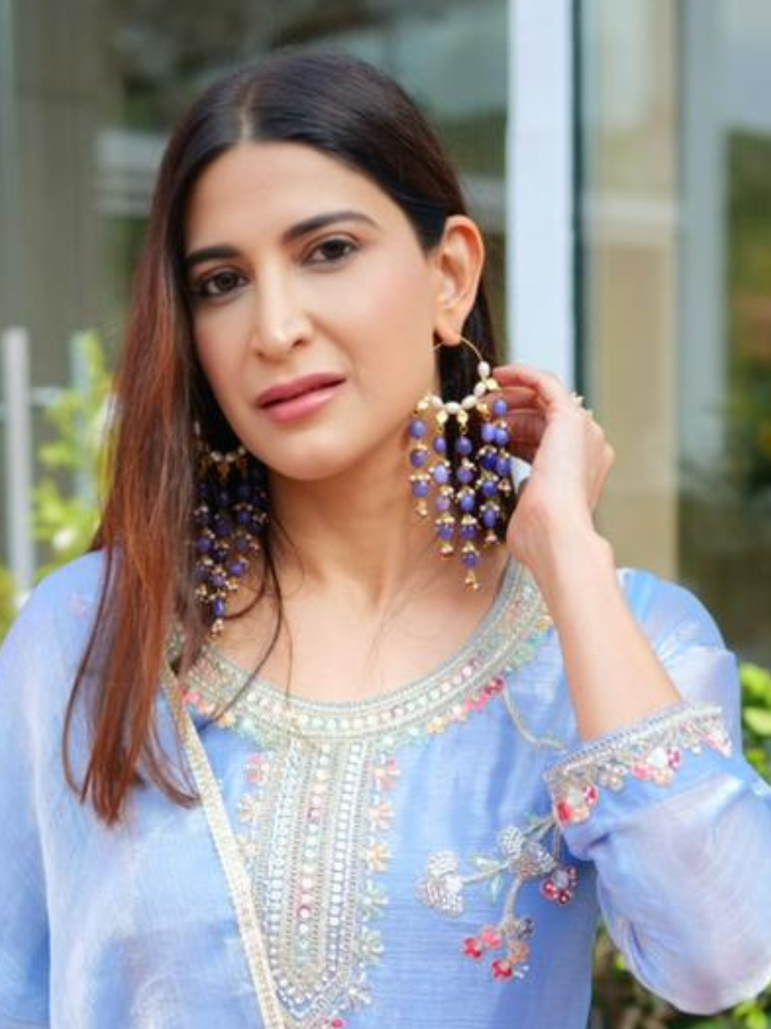 Aaraya Radiant Quartz Kundan Timeless Elegance Earrings