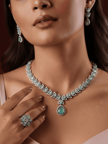 Mint Grace AD Pendant Set