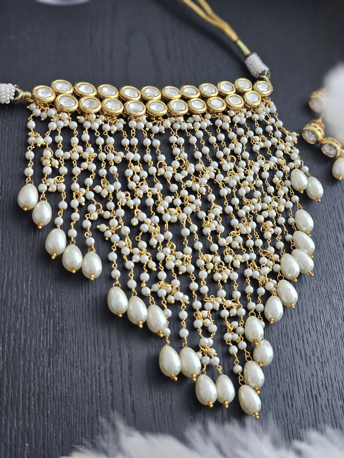 Pearl Cascade Kundan Necklace