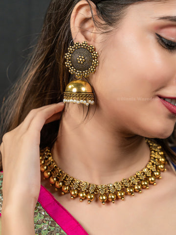 Tarini Golden Necklace Set