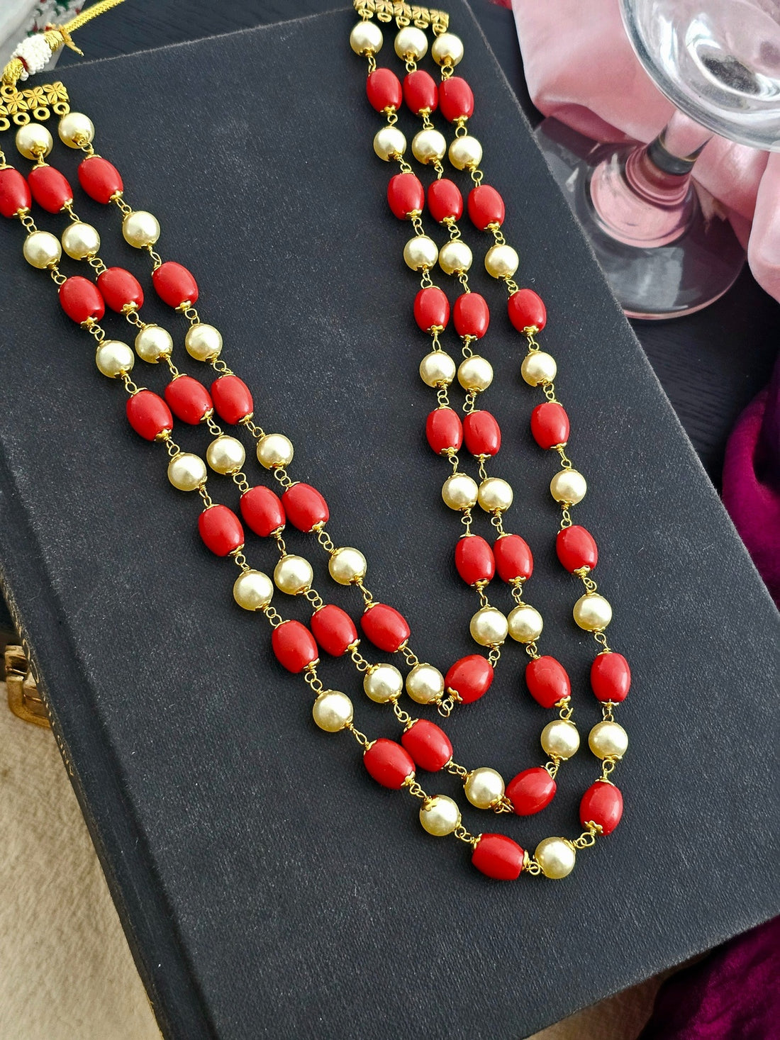 Scarlet Pear Glow Necklace