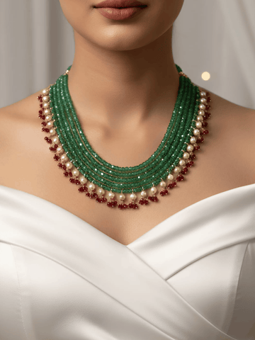 Imperial Green Pearl Necklace