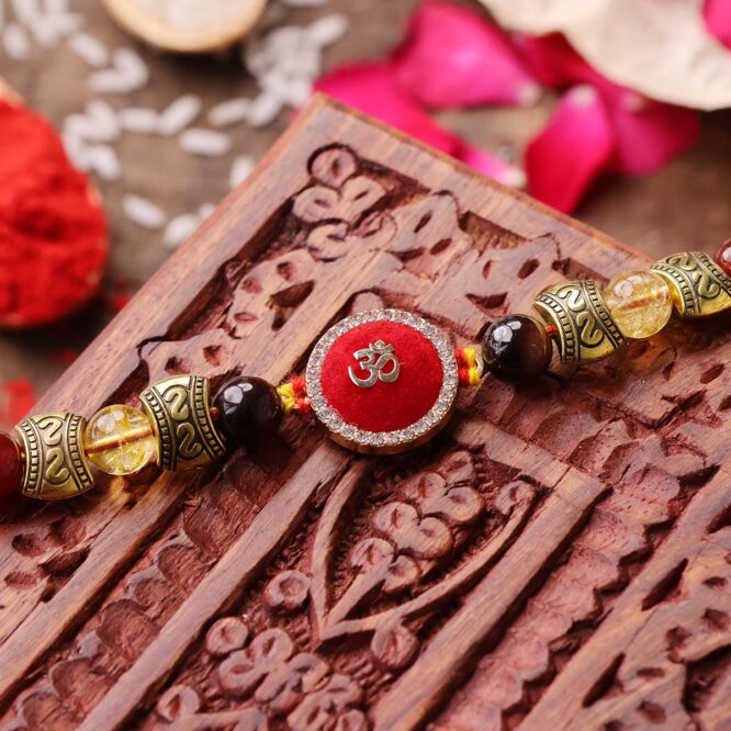 Motivation Rakhi With Red Om
