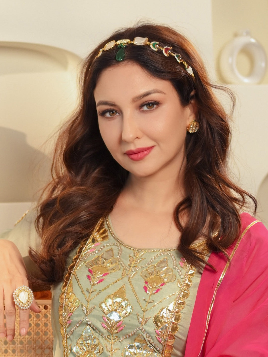 Mother Pearl Necklace Set