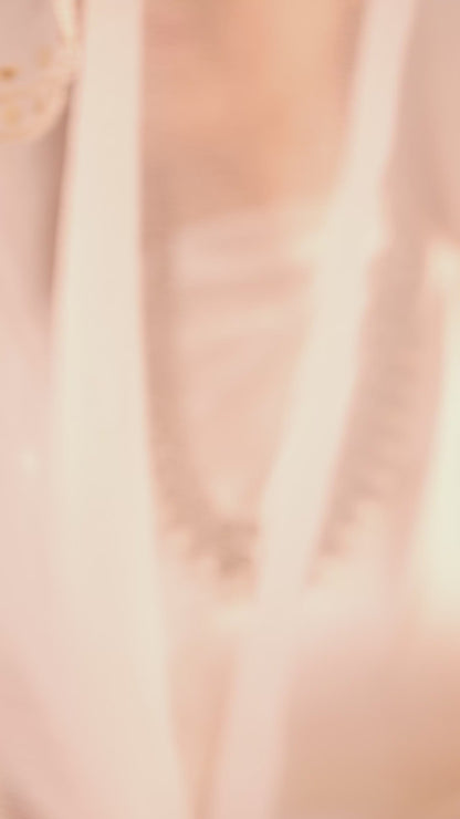 Divine Striking Deep Green Quartz Stone and Lustrous Pearl Necklace Set