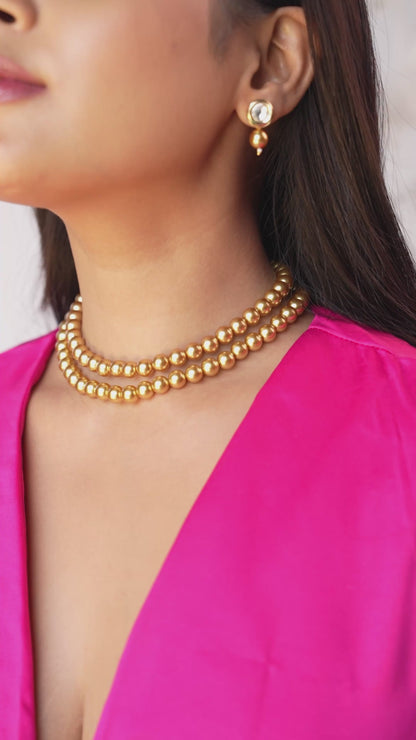 Ziva Aurelia Dual-Strand Pearl Necklace Set