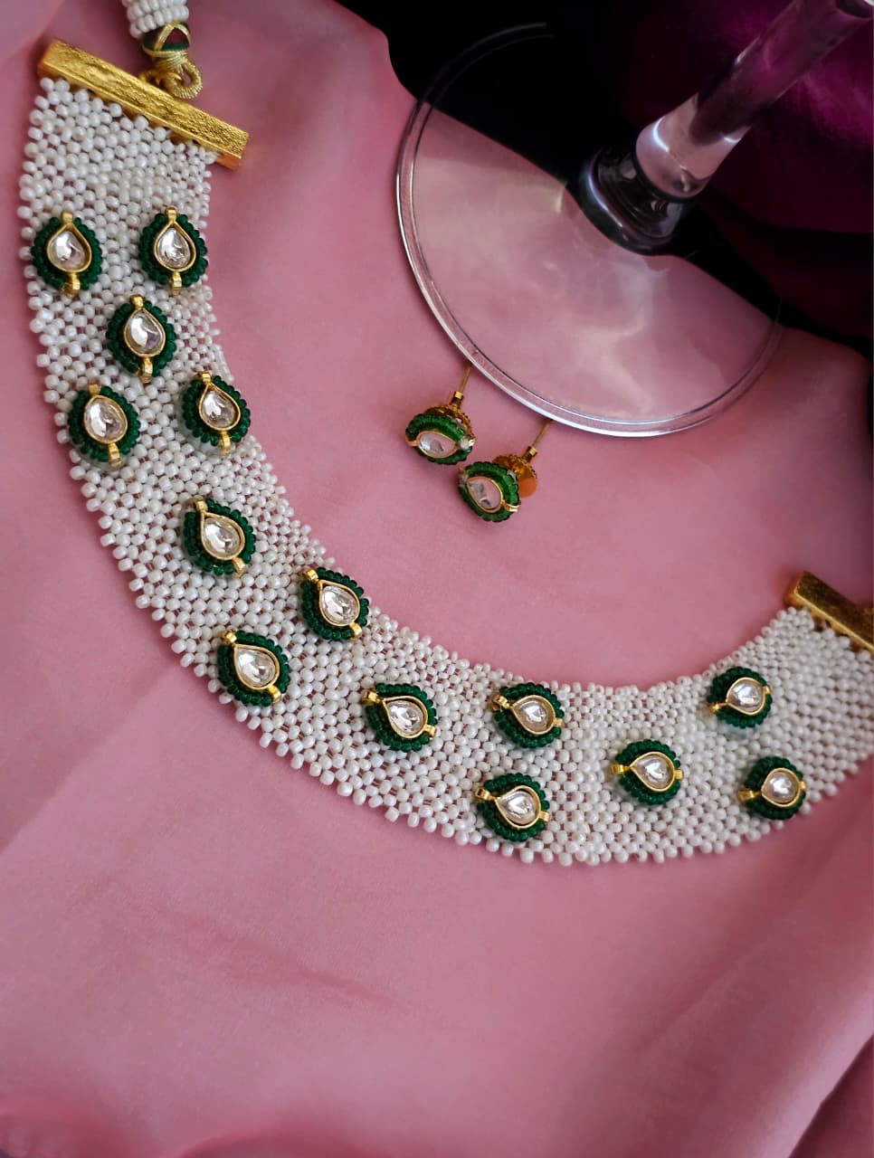 Pachi Emerald Glow Necklace Set