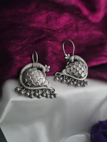 Peacock Hook Earrings