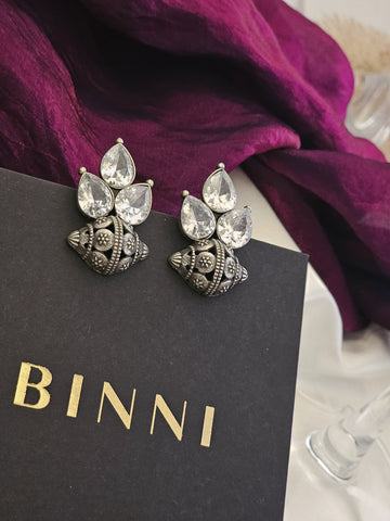 German silver AD studded earring