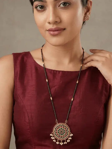 Black Beaded Ragini Mangalsutra Set