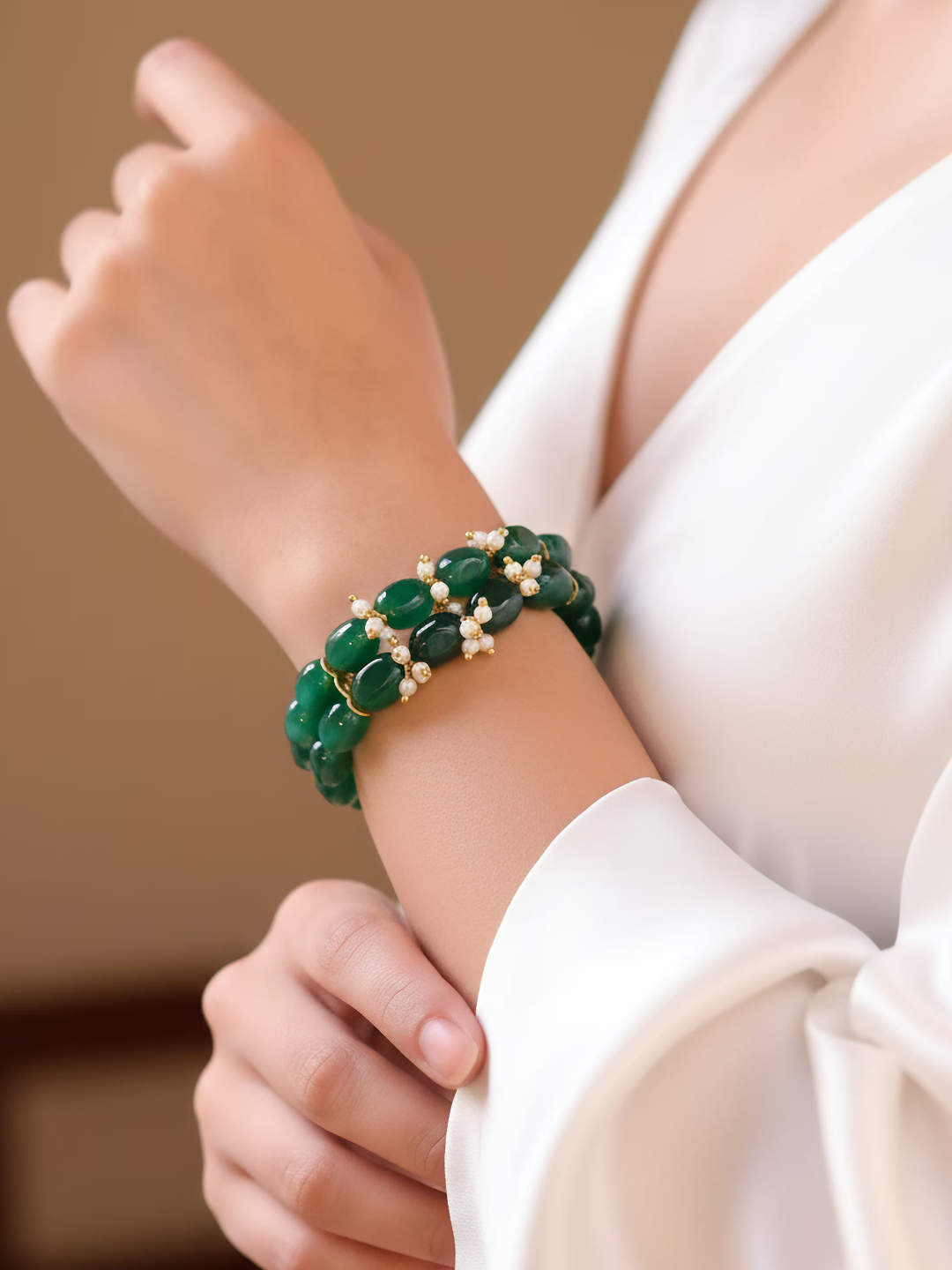 Green Pearl Bracelet